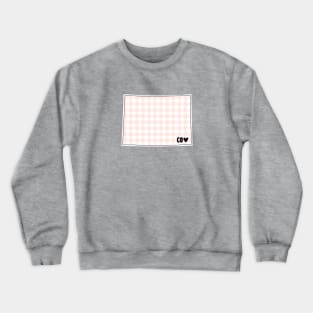 USA States: Colorado (pink plaid) Crewneck Sweatshirt